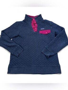 Patagonia Organic Cotton Women's Navy and Blue Jacket